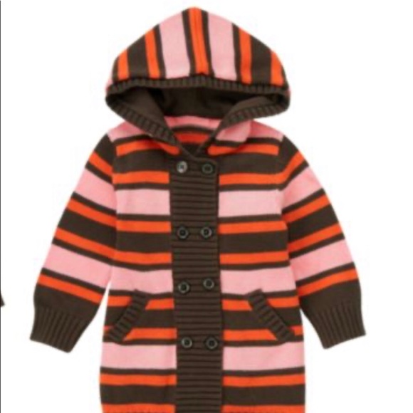 Janie and Jack Autumn Classic Hooded Cardigan Sz 4 - Picture 6 of 6